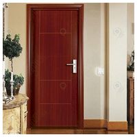 Porte intérieure en bois massif de style européen avec insert en verre pour la décoration d'appartements et de maisons