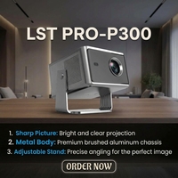 Dernière version du projecteur intelligent HY450 avec mise au point automatique, 1080p natif, M800Pro GT 900 ANSI