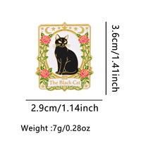 Nouvelle broche en alliage de zinc avec motif d'animal (chaton, chiot, renard), peinture au four, pendentif créatif, broche DIY, vente en gros