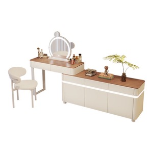 Nordic Style Makeup <b>Vanity</b> With Led <b>Mirror</b> And Storage Drawers For Bedroom - Product Image 4
