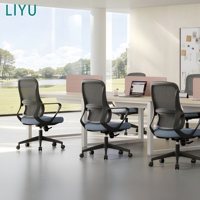 Chaise de bureau ergonomique en maille avec support lombaire réglable, pivotante, pour la maison ou le bureau d'entreprise