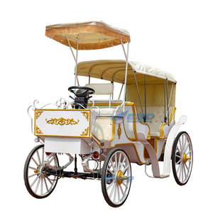Voiture de tourisme électrique avec carrosserie blanche, intérieur rouge et auvent – Transport spécial - Product Image 4