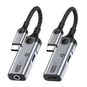 Chất Lượng Cao Loại C Headphone Adapter 2 Trong <span class=keywords><strong>1</strong></span> Âm Thanh <span class=keywords><strong>Jack</strong></span> Adapter Loại C Để <span class=keywords><strong>3</strong></span>.5Mm Âm Thanh Adapter Splitter Cho Điện Thoại Android - Product Image 3