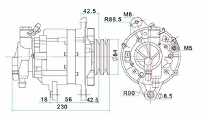 Máy Phát Điện 12V/75A Cho CL-3.520 SHB (<span class=keywords><strong>Mitsubishi</strong></span>) 37300-42542 37300-42621 37300-42502 37300-42542 37300-42621 - Product Image 2