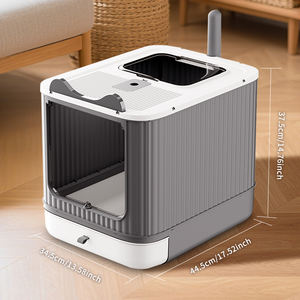 Litière pour chat surdimensionnée anti-éclaboussures entièrement fermée, modèle YR-SHL052010, stérilisation, désodorisant, matériau PP, 2200g - Product Image 4