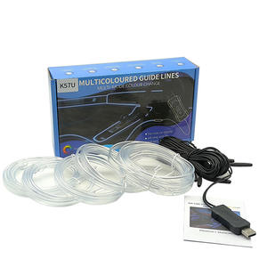 ไฟสร้างบรรยากาศใยแก้วนำแสงสีสันสดใสแบบติดตั้งในรถควบคุมด้วยแอปควบคุมเสียงจังหวะดนตรีไฟตกแต่ง - Product Image 1