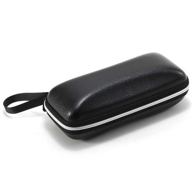 2023 Pu Leather Multicolor Rectangular Leather Eyewear Case Leather Personalized Sunglasses Zipper Box Eva Glasses Case
