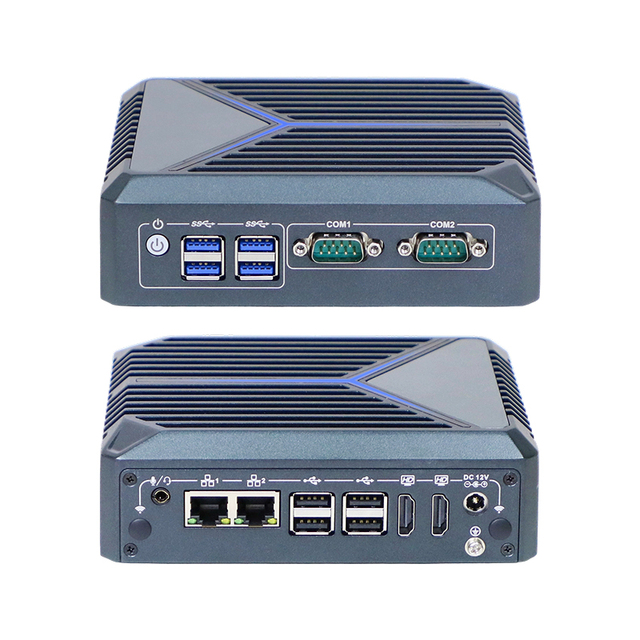 Iwill Small Fanless Pc Quad Core N150 Industrial Mini Pc DDR5 Dual M.2 SSD 4K Display Dual Gigabit Ethernet with VESA