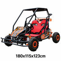 Kart tout-terrain à transmission par chaîne avec frein à disque hydraulique robuste et double suspension pour l'aventure en plein air - Vente flash