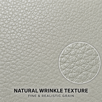 Cuir synthétique PVC gris clair avec support non tissé, imperméable, gaufré, simili cuir pour l'ameublement intérieur de voiture et la sellerie