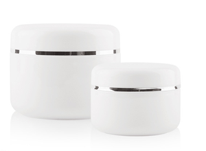 150Ml Helder Wit Roze Groen Geel Cosmetische Pp Pot Helder Met Kleur Zilver Gouden Lijn Deksel Voor Babycrème - Product Image 6
