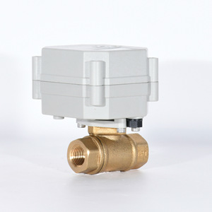 Vanne à boisseau sphérique électrique miniature TONHE 1 pouce filetée en laiton avec noyau métallique pour divers fluides - Product Image 1