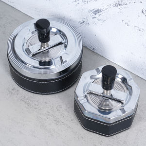 OEM Rukioo Press-and-spin Small <b>Portable</b> American Style Ash Tray DJG0051 Factory Wholesale Metal Smoking Accessory Custom Logo - Product Image 5