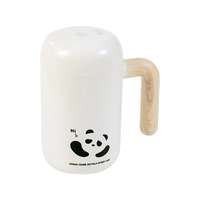 Tasse mélangeuse rechargeable pour bureau et maison, style dessin animé, pour couples, pour lait de soja, avec agitation magnétique, en acier inoxydable 304