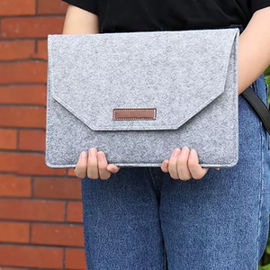 Étui de transport pour carnet en feutre et PU, sac de protection, housse pour ordinateur portable en feutre - Product Image 5