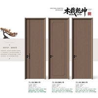 Porte intérieure en cristal de carbone sans peinture, remplissage plein, bonne isolation acoustique pour chambre familiale