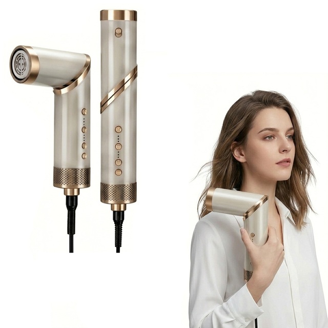 Five-in-One Household Hair Care Multi-Functional Folding 900W 3-Speed Brushless Motor Hair Dryer Hot Air Comb Head Massager