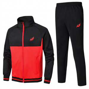 Lightweight Breathable Men's 100% Cotton Tracksuit Set Solid Pattern Quick Dry Soft <b>Stand</b> Collar Zipper Fly Winter Running - Product Image 1