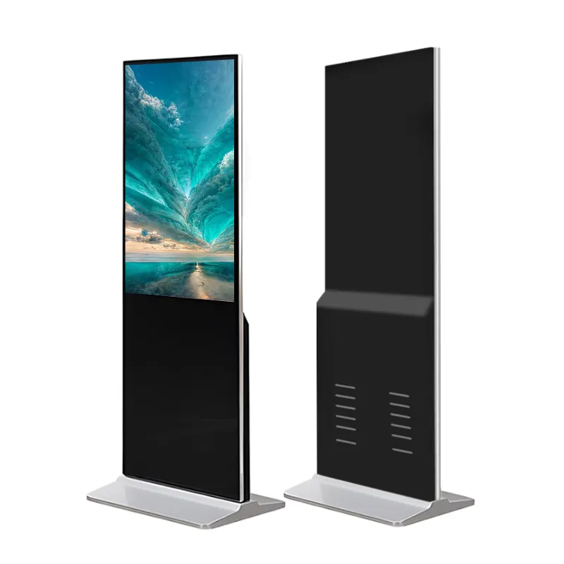 Android Digital Signage 43 49 55 65 Inch Full HD Free Standing Touch Smart Display Screen Advertising Player