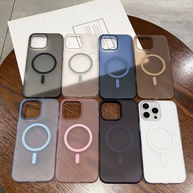 Magnetic Matte Case for iPhone 16E 16 15 14 13 12 11 Pro XR X XS Max 8 7 Plus Ultra Thin Translucent Hard PC Cover