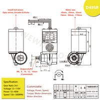 Vente d'usine 24 V 20W 45W 90W Mini Machine de soudage à vis sans fin Moteur à courant continu pour chargeur de fil Mig