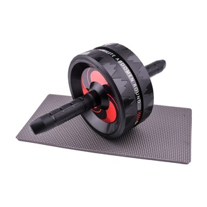 Ruota addominale per allenamento addominale di nuovo stile Home Fitness, doppie ruote in plastica rullo addominale <span class=keywords><strong>Ab</strong></span> con ginocchiere - Product Image 2
