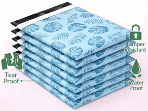 Sacs d'expédition en polyéthylène, 100 pièces, design tropical mignon, imperméables, résistants aux déchirures, pour vêtements, enveloppes auto-adhésives - Product Image 5