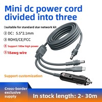 Câble de remplacement Zowie transfrontalier mini DC 3-en-1 100W haute puissance vers allume-cigare Type-C DC 5.5*2.1mm