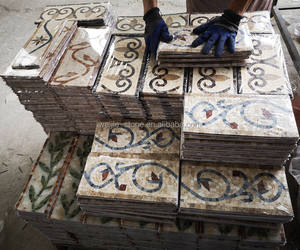 Bordure en pierre Mozaico de décoration de sol, bordure en pierre de marbre faite à la main, bordure en mosaïque de marbre - Product Image 6