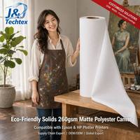 Lienzo de Poliéster Mate Ecológico de 260 g/m² Compatible con Impresoras Epson y HP