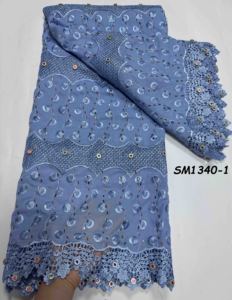 Nouveau style de tissu en dentelle africaine, voile <span class=keywords><strong>suisse</strong></span> 100 % coton, dentelle <span class=keywords><strong>suisse</strong></span> en voile en <span class=keywords><strong>Suisse</strong></span> 2026, matière pour vêtements en dentelle sèche - Product Image 1