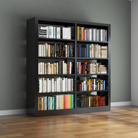 Étagère à livres en acier blanc moderne, directement de l'usine |   Bibliothèque robuste pour le bureau à domicile et le rangement du salon