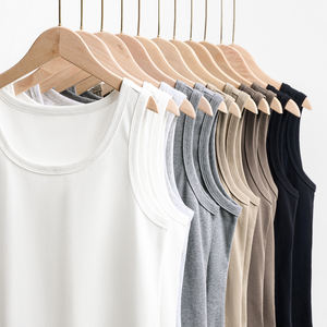 Dames Zomer Tanktop Hot Girl Geïnspireerd Eenvoudig Bovenkleding Hemdje 95% Katoen 5% Spandex Slim Fit Basic Tanktop - Product Image 1