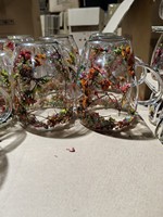 Tasses à café en verre borosilicate à double paroi de 350 ml, best-seller, avec fleurs séchées