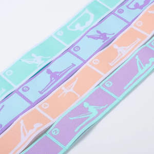 تمارين اليوجا للبالغين من البوليستر على شكل حلقة للياقة البدنية ، تمارين رياضية للكبار مع مخطط للورك - Product Image 6