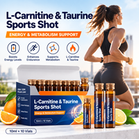 Shot énergétique liquide L-Carnitine Taurine à marque privée OEM, complément nutritionnel sportif pour le soutien énergétique et métabolique