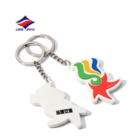 Longzhiyu, fabricant de porte-clés personnalisés depuis 20 ans, porte-clés en PVC 2D en forme de personnage animal, porte-clés en silicone mignon