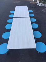 Tables de cafétéria pliables Chaise de bureau mobile pour l'école 12 personnes 8 personnes disponibles
