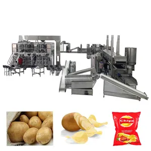 Small Potato Chips Making Machine Potato Crisp Finger Chips Frying Production Line Frozen French Fries Machinery For Sale