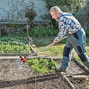 Cultivador <span class=keywords><strong>Manual</strong></span> Giratorio de Acero Inoxidable Ajustable de Venta Caliente para Jardín, Escarificador de Césped con Mango Largo - Product Image 6
