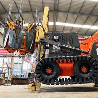 Machine à planter les arbres, transplanteur d'arbres hydraulique professionnel industriel homologué CE, attache pour chargeuse compacte