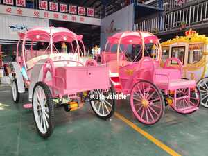 Voiture de princesse Cendrillon électrique personnalisée de style citrouille pour mariages, transport spécial pour mariages - Product Image 2