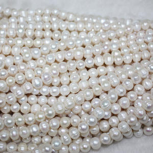 Perles Keshi Zhuji de grande taille 11-12 mm, presque circulaires, filetées, semi-finies, perles de collier, perles Keshi naturelles en gros - Product Image 1