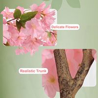 Arbre artificiel en fleurs de cerisier rose, plante en fleurs en soie artificielle dans un pot de pépinière pour la décoration intérieure de la maison, du bureau ou d'un mariage