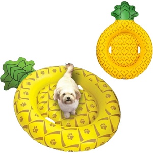 Flotador Inflable de PVC para Perros, Balsa Inflable de Vinilo Resistente para Perros Pequeños y Medianos, Diversión en la Piscina para Mascotas - Product Image 1