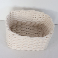 100% coton corde panier tissé coton maison panier de rangement divers coton corde panier maison stockage