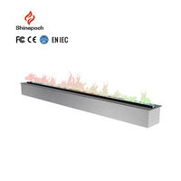 Cheminée électrique à vapeur 3D avec flamme de simulation décorative, design moderne pour usage intérieur, télécommande, écologique