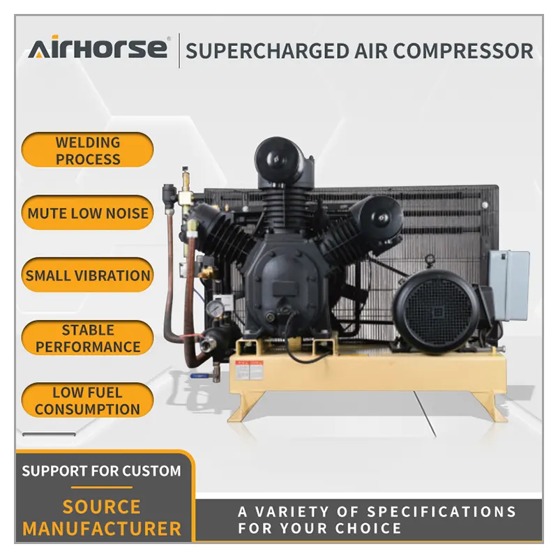Factory Direct Sales High Pressure Piston Air Compressor 30bar 40bar Electric Air-compressors Piston Type Booster Air Compressor