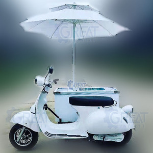 Petit moteur de rue chariots à Popsicle mobiles vélo crème glacée chariot à Popsicle tricycle chariot de nourriture avec congélateur - Product Image 6