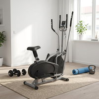 Vélo elliptique de fitness domestique de luxe à transmission par chaîne avec écran LCD et selle en silicone – Vente directe usine